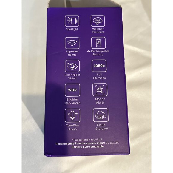 Roku Battery Camera Plus HD Video Wi-Fi Home Security Google Home & Alexa - Picture 5 of 7